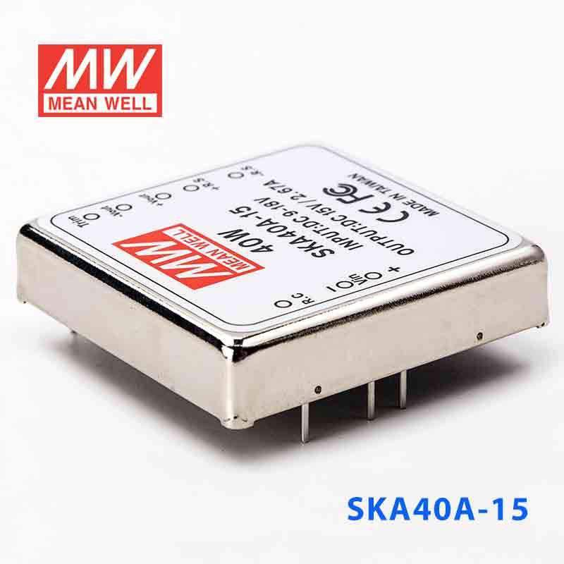 Mean Well SKA40A-15 DC-DC Converter - 35W - 9~18V in 15V out 2.67A - SKA40A-15 - powersupplymall.com