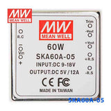 Mean Well SKA60A-05 DC-DC Converter - 60W - 9~18V in 5V out 12A - SKA60A-05 - powersupplymall.com
