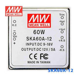 Mean Well SKA60A-12 DC-DC Converter - 60W - 9~18V in 12V out 5A - SKA60A-12 - powersupplymall.com