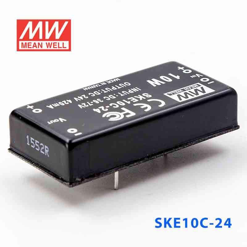 Mean Well SKE10C-24 DC-DC Converter - 10W - 36~72V in 24V out 420mA - SKE10C-24 - powersupplymall.com