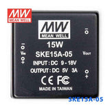 Mean Well SKE15A-05 DC-DC Converter - 15W - 9~18V in 5V out 3A - SKE15A-05 - powersupplymall.com