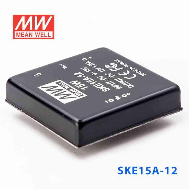 Mean Well SKE15A-12 DC-DC Converter - 15W - 9~18V in 12V out 1.25A - SKE15A-12 - powersupplymall.com