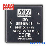 Mean Well SKE15A-15 DC-DC Converter - 15W - 9~18V in 15V out 1A - SKE15A-15 - powersupplymall.com