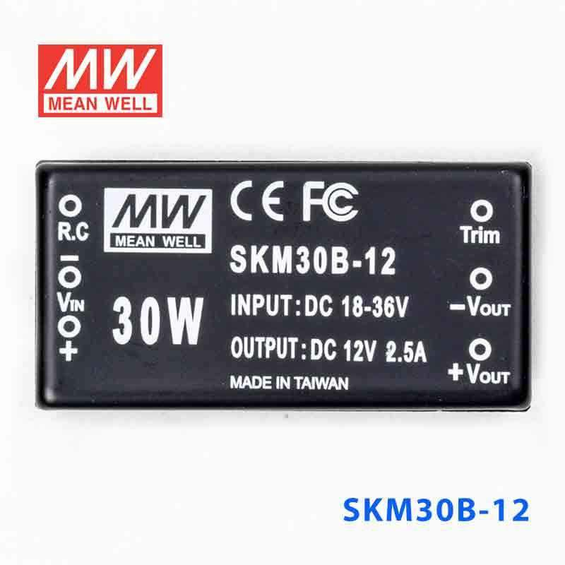 Mean Well SKM30B-12 DC-DC Converter - 30W - 18~36V in 12V out 2.5A - SKM30B-12 - powersupplymall.com