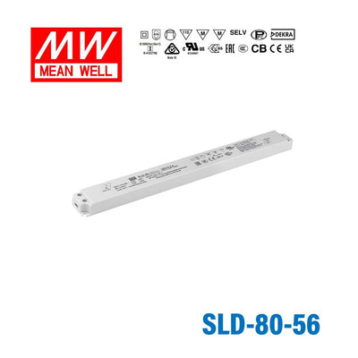 Mean Well SLD-80-56 Linear LED Driver 80W 56V 1400mA - Slim