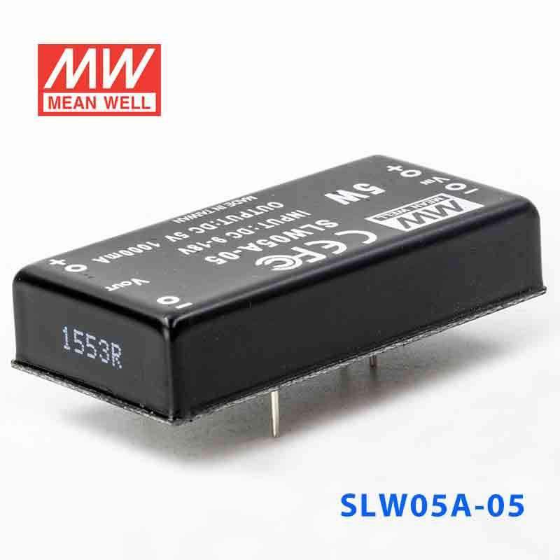 Mean Well SLW05A-05 DC-DC Converter - 5W - 9~18V in 5V out 1A - SLW05A-05 - powersupplymall.com