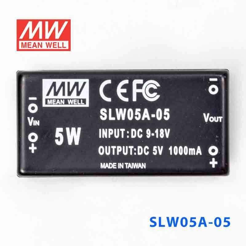 Mean Well SLW05A-05 DC-DC Converter - 5W - 9~18V in 5V out 1A - SLW05A-05 - powersupplymall.com