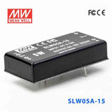Mean Well SLW05A-15 DC-DC Converter - 5W - 9~18V in 15V out 333mA - SLW05A-15 - powersupplymall.com