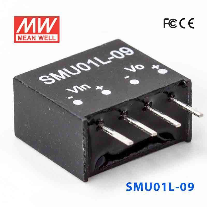 Mean Well SMU01L - 09 DC - DC Converter - 1W - 4.5~5.5V in 9V out - SMU01L - 09 - powersupplymall.com