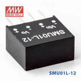 Mean Well SMU01L-12 DC-DC Converter - 1W - 4.5~5.5V in 12V out 84mA - SMU01L-12 - powersupplymall.com