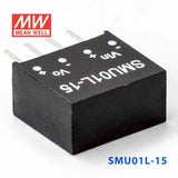 Mean Well SMU01L-15 DC-DC Converter - 1W - 4.5~5.5V in 15V out 67mA - SMU01L-15 - powersupplymall.com