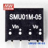 Mean Well SMU01M-05 DC-DC Converter - 1W - 10.8~13.2V in 5V out 200mA - SMU01M-05 - powersupplymall.com
