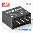 Mean Well SMU01M-05 DC-DC Converter - 1W - 10.8~13.2V in 5V out 200mA - SMU01M-05 - powersupplymall.com