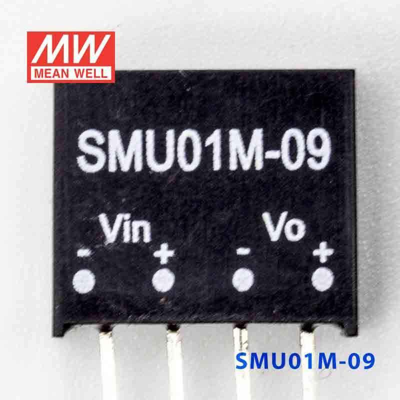 Mean Well SMU01M-09 DC-DC Converter - 1W - 10.8~13.2V in 9V out 110mA - SMU01M-09 - powersupplymall.com