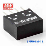 Mean Well SMU01M-15 DC-DC Converter - 1W - 10.8~13.2V in 15V out 67mA - SMU01M-15 - powersupplymall.com