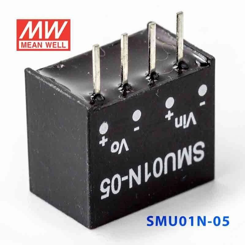 Mean Well SMU01N-05 DC-DC Converter - 1W - 21.6~26.4V in 5V out 200mA - SMU01N-05 - powersupplymall.com