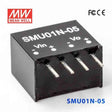 Mean Well SMU01N-05 DC-DC Converter - 1W - 21.6~26.4V in 5V out 200mA - SMU01N-05 - powersupplymall.com