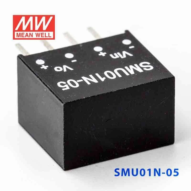 Mean Well SMU01N-05 DC-DC Converter - 1W - 21.6~26.4V in 5V out 200mA - SMU01N-05 - powersupplymall.com