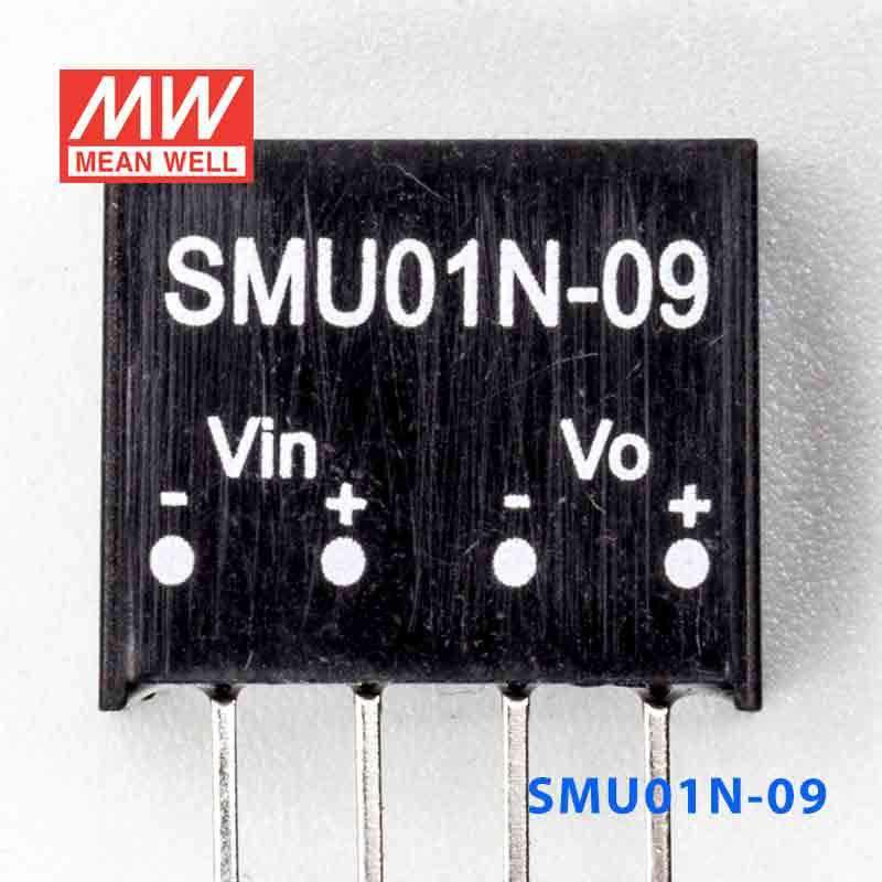 Mean Well SMU01N-09 DC-DC Converter - 1W - 21.6~26.4V in 9V out 110mA - SMU01N-09 - powersupplymall.com