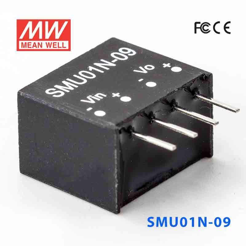 Mean Well SMU01N-09 DC-DC Converter - 1W - 21.6~26.4V in 9V out 110mA - SMU01N-09 - powersupplymall.com