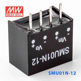 Mean Well SMU01N-12 DC-DC Converter - 1W - 21.6~26.4V in 12V out 84mA - SMU01N-12 - powersupplymall.com
