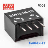 Mean Well SMU01N-12 DC-DC Converter - 1W - 21.6~26.4V in 12V out 84mA - SMU01N-12 - powersupplymall.com
