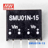 Mean Well SMU01N-15 DC-DC Converter - 1W - 21.6~26.4V in 15V out 67mA - SMU01N-15 - powersupplymall.com