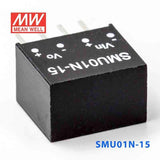 Mean Well SMU01N-15 DC-DC Converter - 1W - 21.6~26.4V in 15V out 67mA - SMU01N-15 - powersupplymall.com