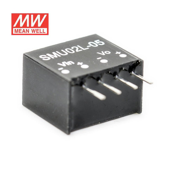 Mean Well SMU02L-05 DC-DC Converter - 2W - 4.5~5.5V in 5V out 400mA - SMU02L-05 - powersupplymall.com