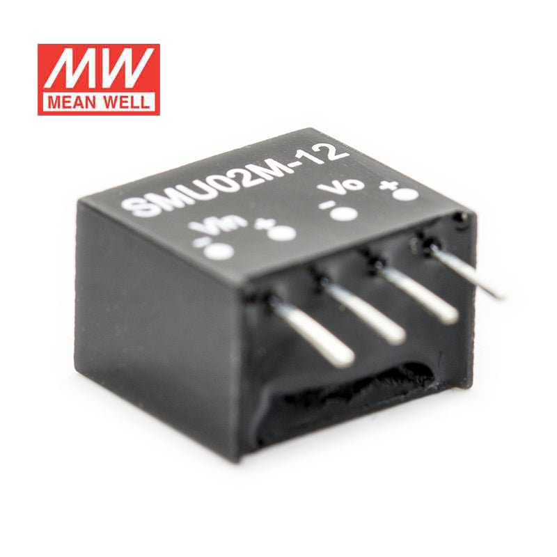 Mean Well SMU02M-05 DC-DC Converter - 2W - 10.8~13.2V in 5V out 400mA - SMU02M-05 - powersupplymall.com