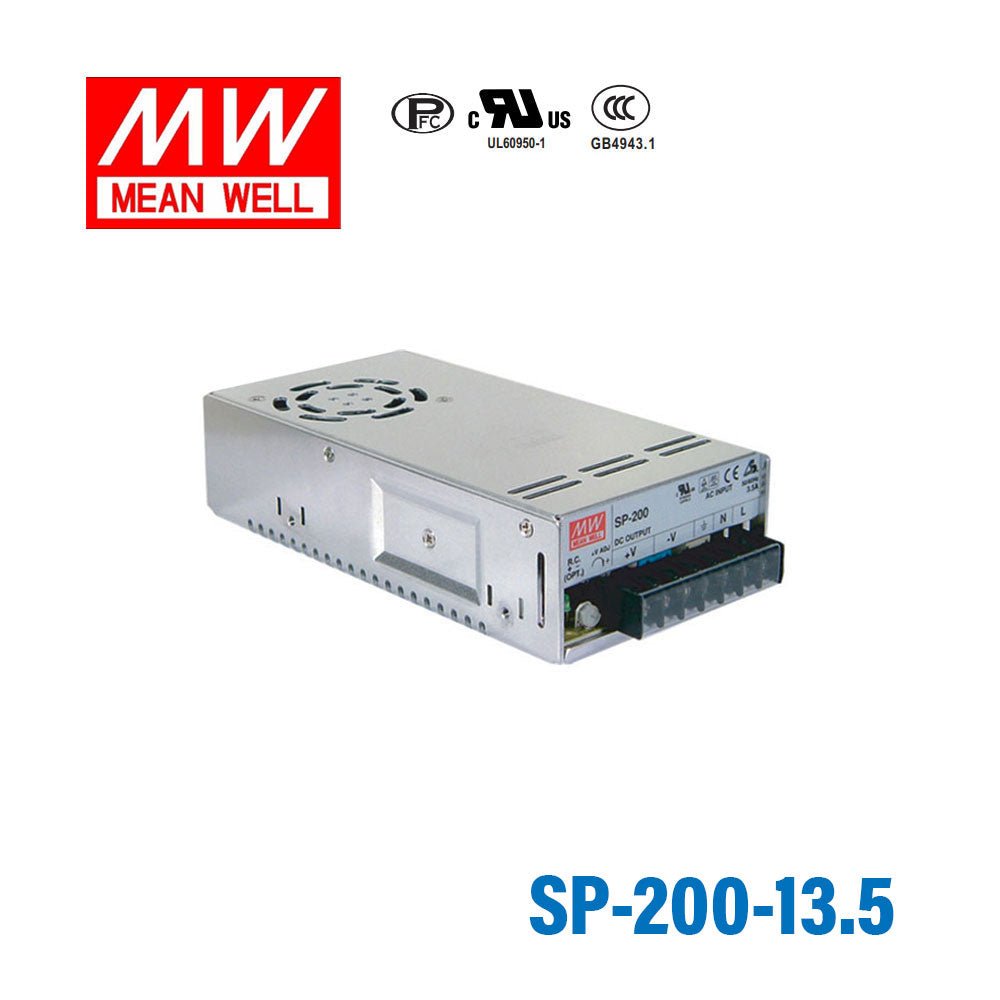 Mean Well SP Series Power Supply 13.5V(75~200W) -  - powersupplymall.com