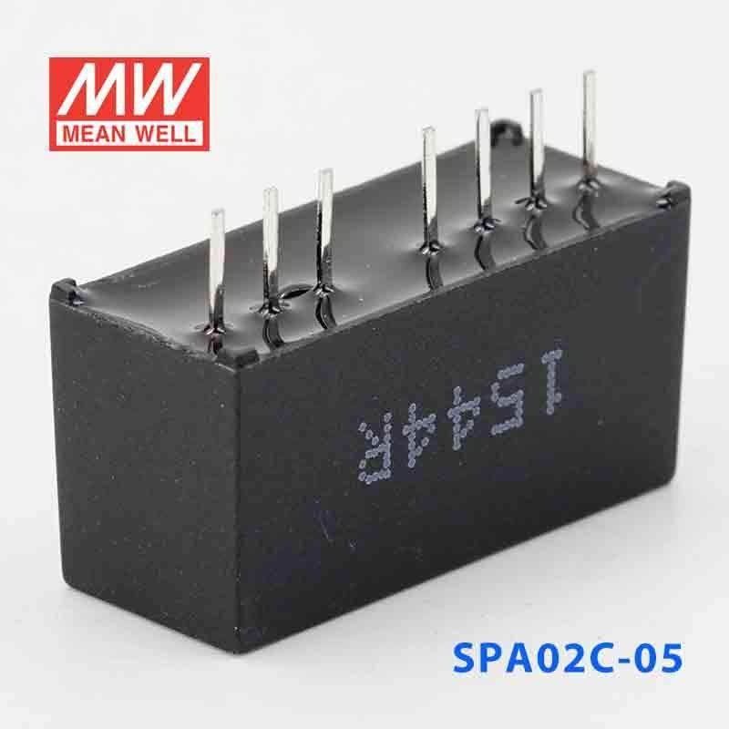 Mean Well SPA02C-05 DC-DC Converter - 2W - 36~72V in 5V out 400mA - SPA02C-05 - powersupplymall.com