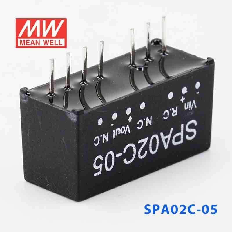 Mean Well SPA02C-05 DC-DC Converter - 2W - 36~72V in 5V out 400mA - SPA02C-05 - powersupplymall.com