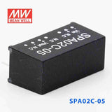 Mean Well SPA02C-05 DC-DC Converter - 2W - 36~72V in 5V out 400mA - SPA02C-05 - powersupplymall.com