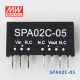Mean Well SPA02C-05 DC-DC Converter - 2W - 36~72V in 5V out 400mA - SPA02C-05 - powersupplymall.com
