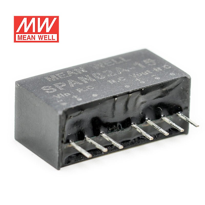 Mean Well SPAN02A-15 DC-DC Converter - 2W - 9~18V in 15V out 134mA - SPAN02A-15 - powersupplymall.com
