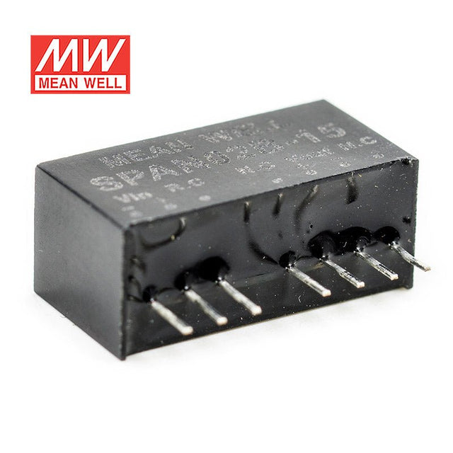 Mean Well SPAN02B-15 DC-DC Converter - 2W - 18~36V in 15V out 134mA - SPAN02B-15 - powersupplymall.com