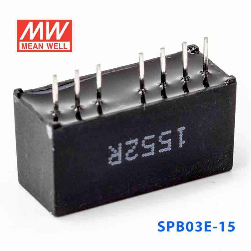 Mean Well SPB03E-15 DC-DC Converter - 3W - 4.5~9V in 15V out 200mA - SPB03E-15 - powersupplymall.com