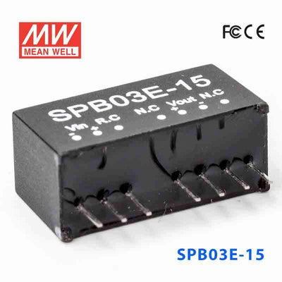 Mean Well SPB03E-15 DC-DC Converter - 3W - 4.5~9V in 15V out 200mA