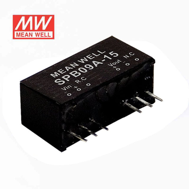 Mean Well SPB09B-24 DC-DC Converter - 9W - 18~36V in 24V out 375mA - SPB09B-24 - powersupplymall.com