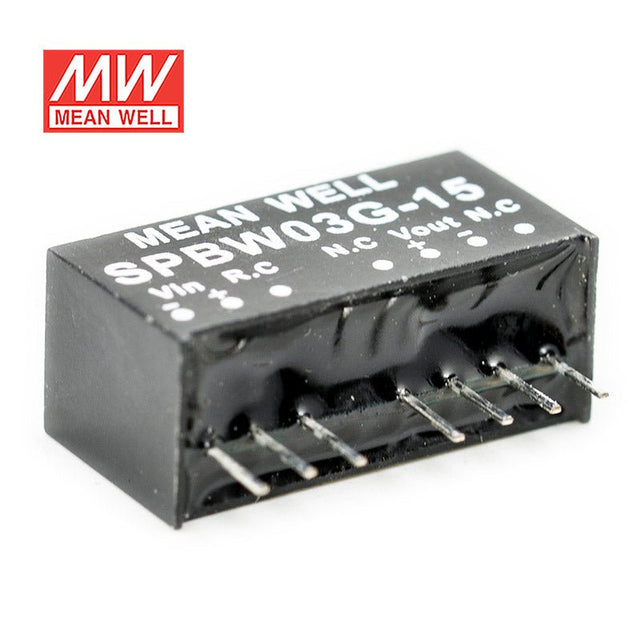 Mean Well SPBW03G-15 DC-DC Converter - 3W - 18~75V in 15V out - SPBW03G-15 - powersupplymall.com
