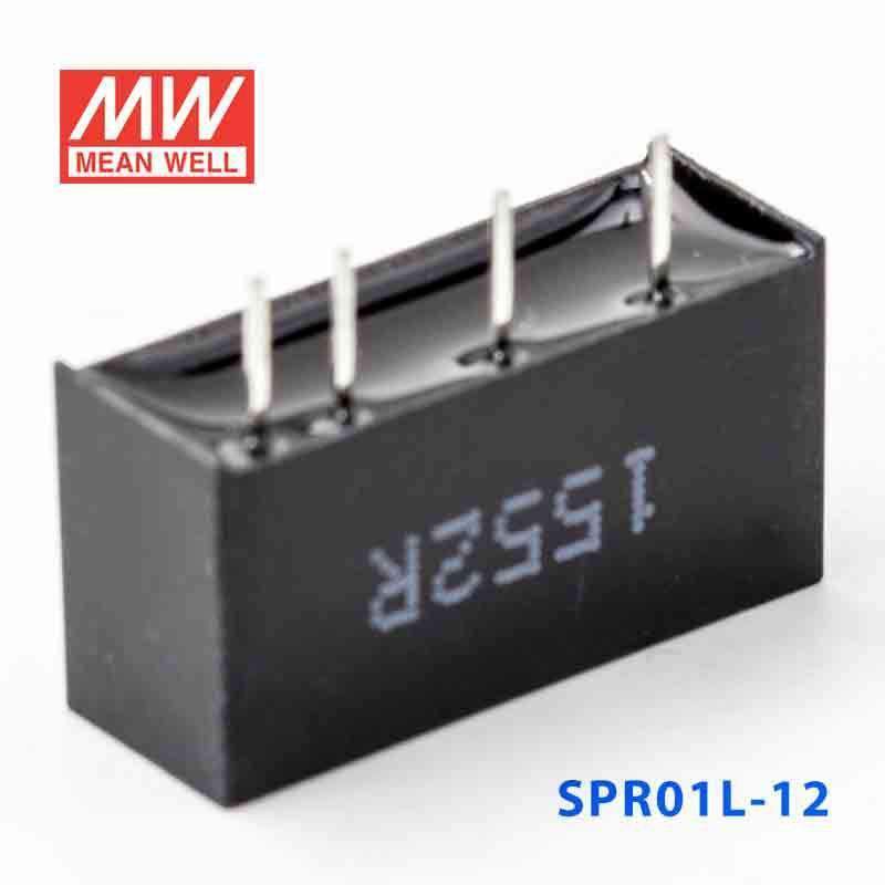 Mean Well SPR01L-12 DC-DC Converter - 1W - 4.5~5.5V in 12V out - SPR01L-12 - powersupplymall.com