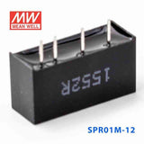 Mean Well SPR01M-12 DC-DC Converter - 1W - 10.8~13.2V in 12V out - SPR01M-12 - powersupplymall.com