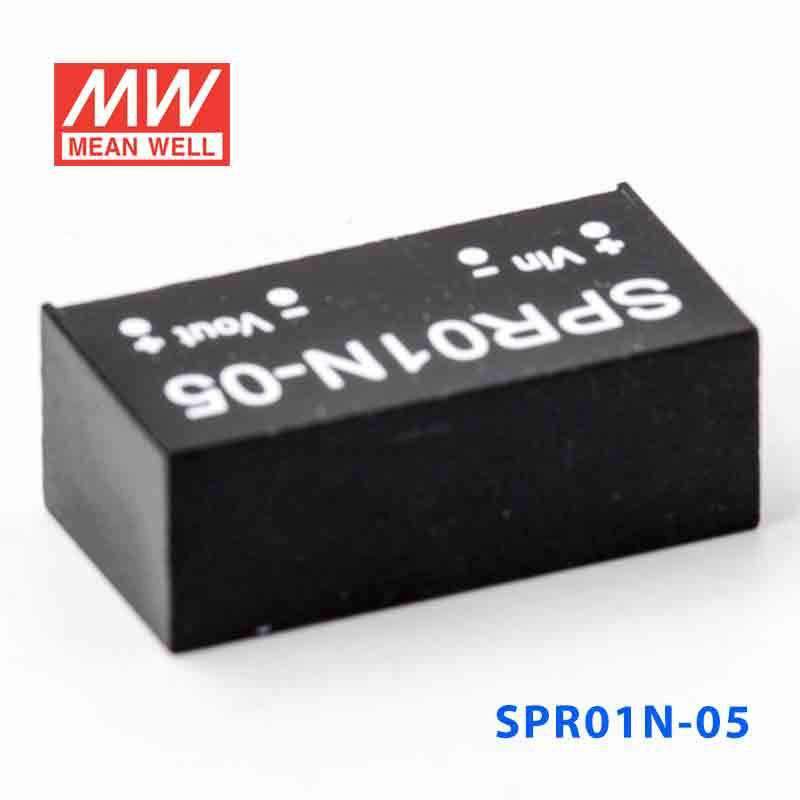 Mean Well SPR01N-05 DC-DC Converter - 1W - 21.6~26.4V in 5V out - SPR01N-05 - powersupplymall.com