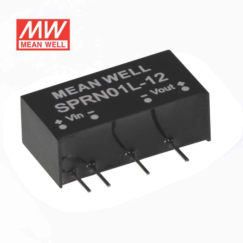 Mean Well SPRN01M-12 DC-DC Converter - 1W - 11.4~13.2V in 12V out - SPRN01M-12 - powersupplymall.com