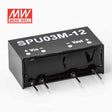 Mean Well SPU03M-12 DC-DC Converter - 3W - 10.8~13.2V in 12V out - SPU03M-12 - powersupplymall.com