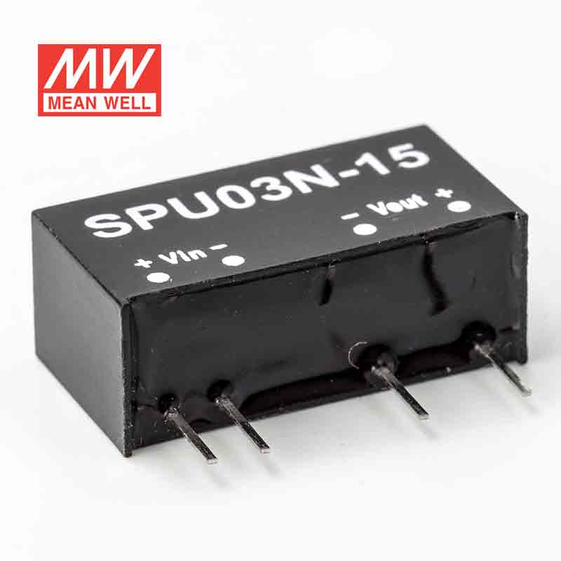 Mean Well SPU03N - 15 DC - DC Converter - 3W - 21.6~26.4V in 15V out - SPU03N - 15 - powersupplymall.com
