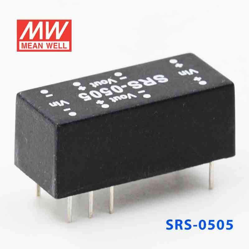 Mean Well SRS-0505 DC-DC Converter - 0.5W - 4.5~5.5V in 5V out - SRS-0505 - powersupplymall.com