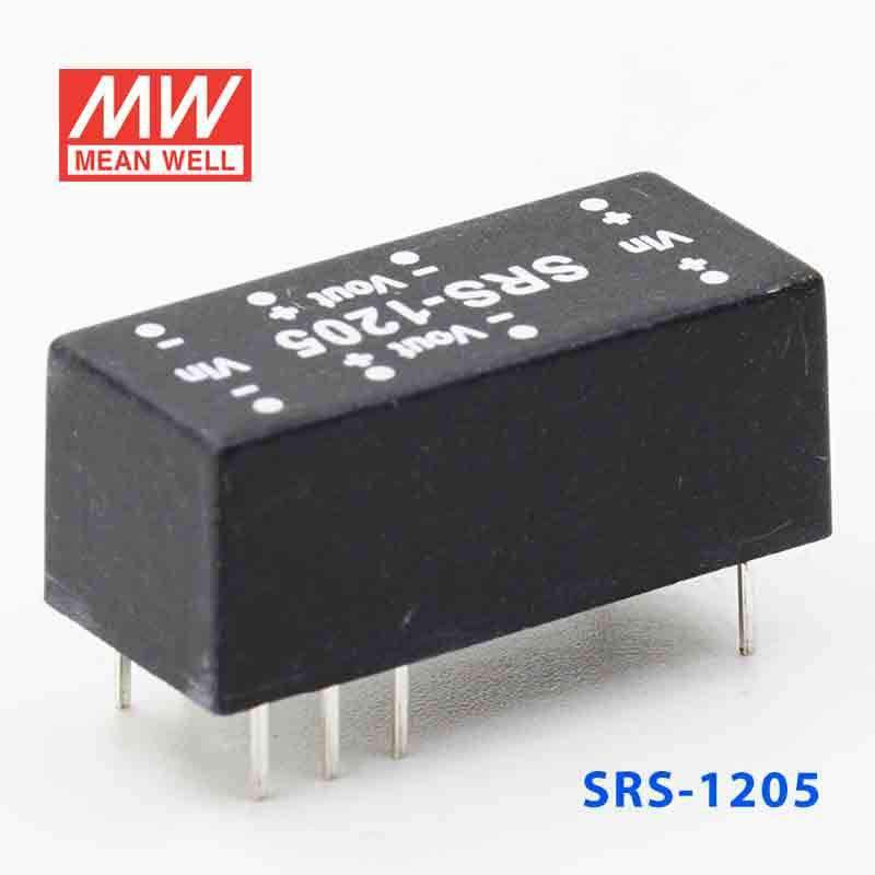 Mean Well SRS-1205 DC-DC Converter - 0.5W - 10.8~13.2V in 5V out - SRS-1205 - powersupplymall.com