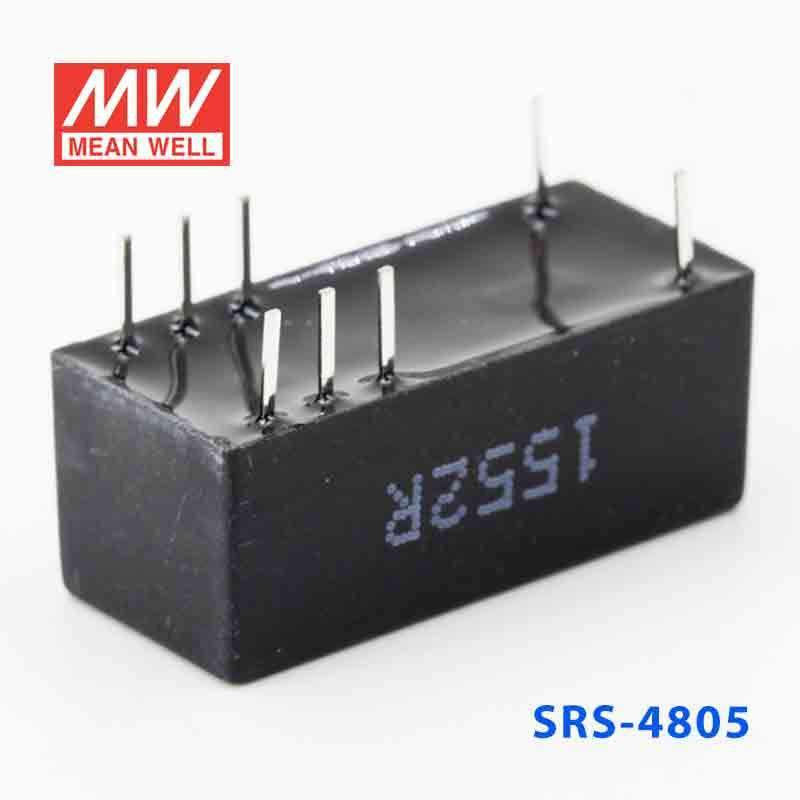 Mean Well SRS-4805 DC-DC Converter - 0.5W - 43.2~52.8V in 5V out - SRS-4805 - powersupplymall.com